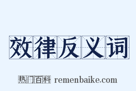 效律反义词是什么意思的图片